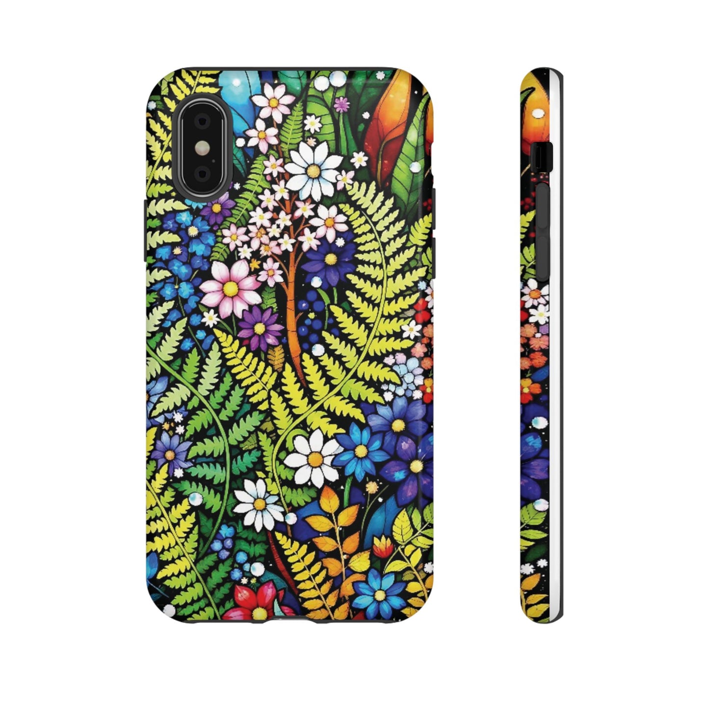 iPhone Lovers Floral Tough Phone Case - Vibrant Nature Design