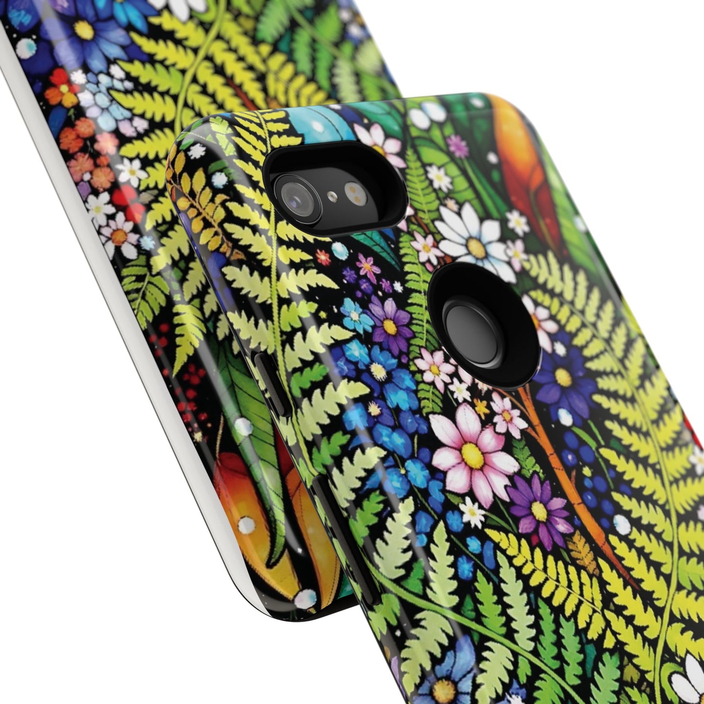 Pixel Me Floral Tough Phone Case - Vibrant Nature Design