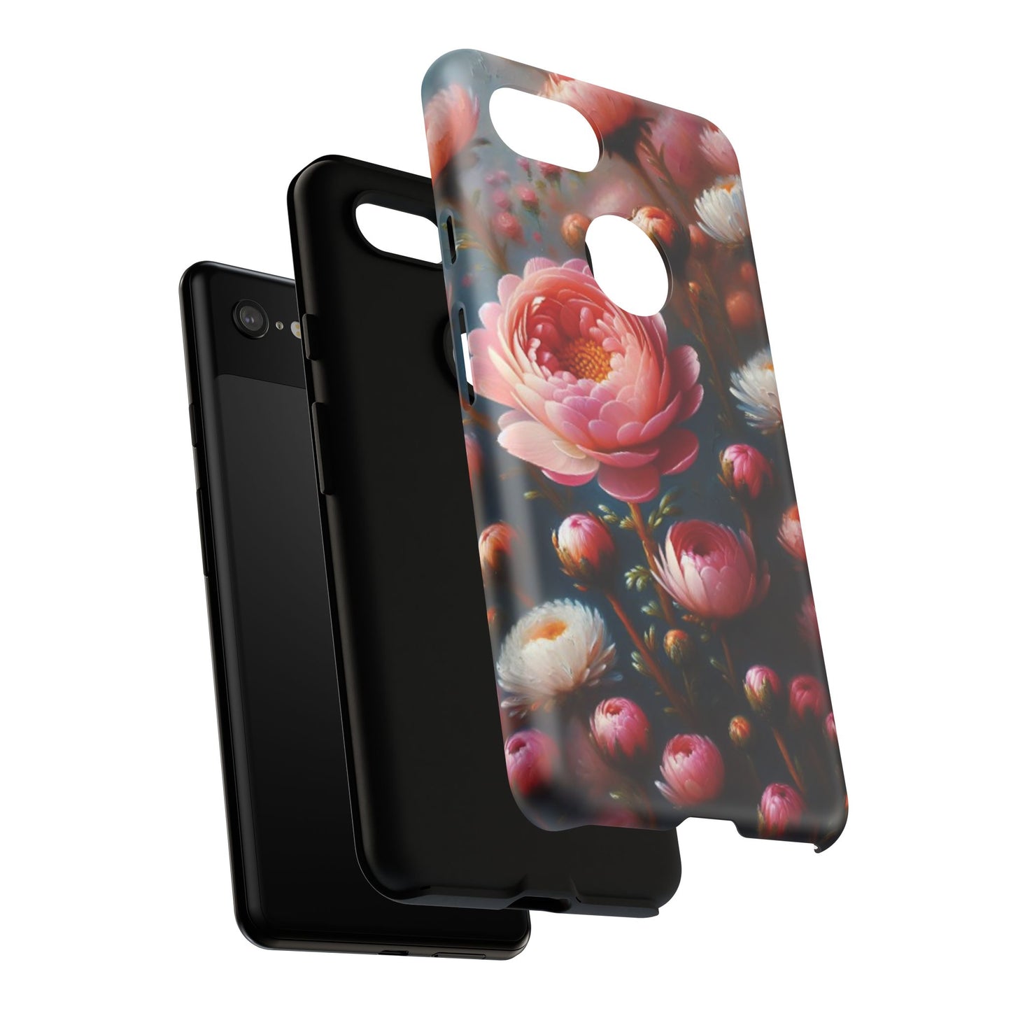 Pixel Me Floral Tough Phone Case - Elegant Protective Design for Flower Lovers