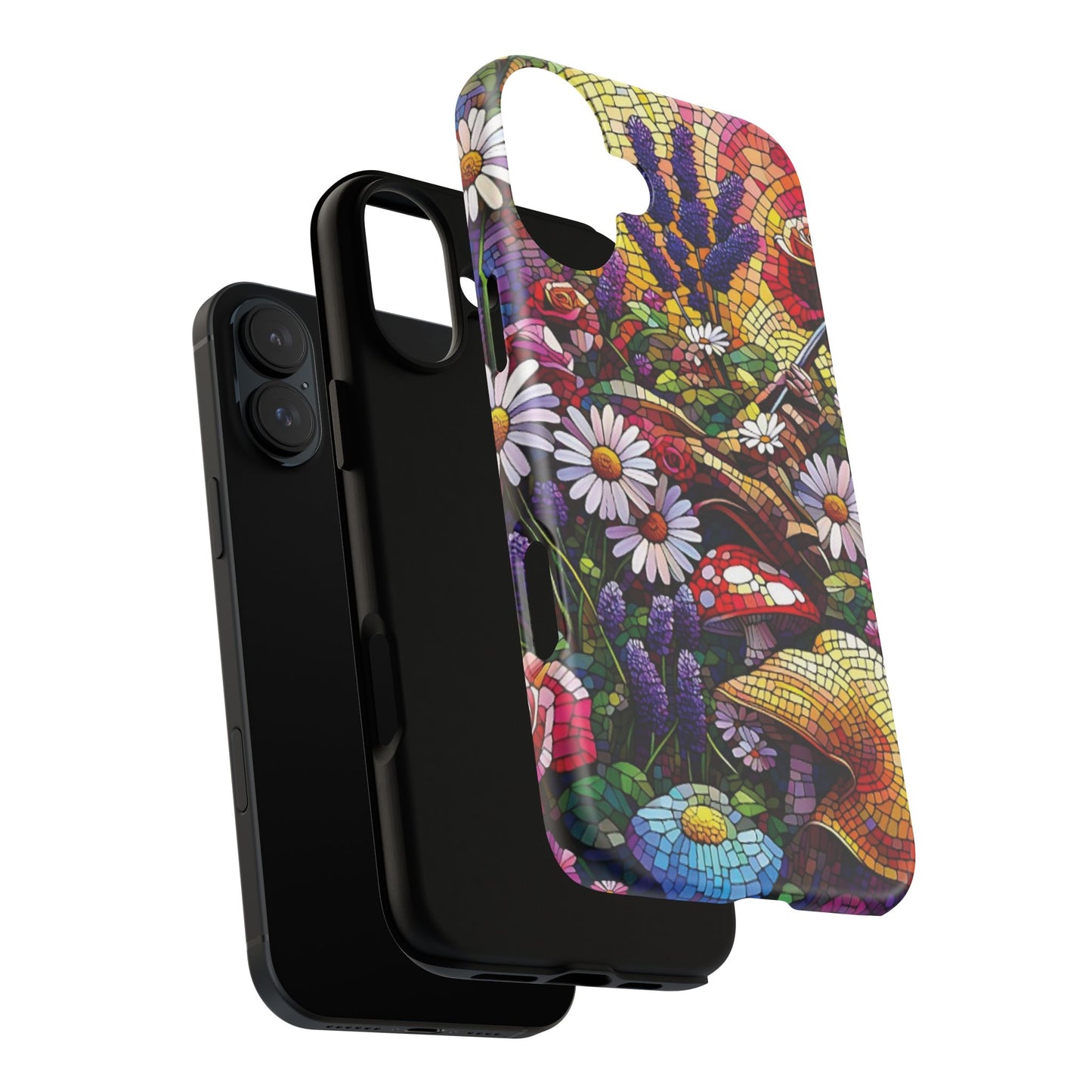 iPhone Lovers Vibrant Mosaic Floral Phone Case - Tough Cases with Vibrant Floral Design