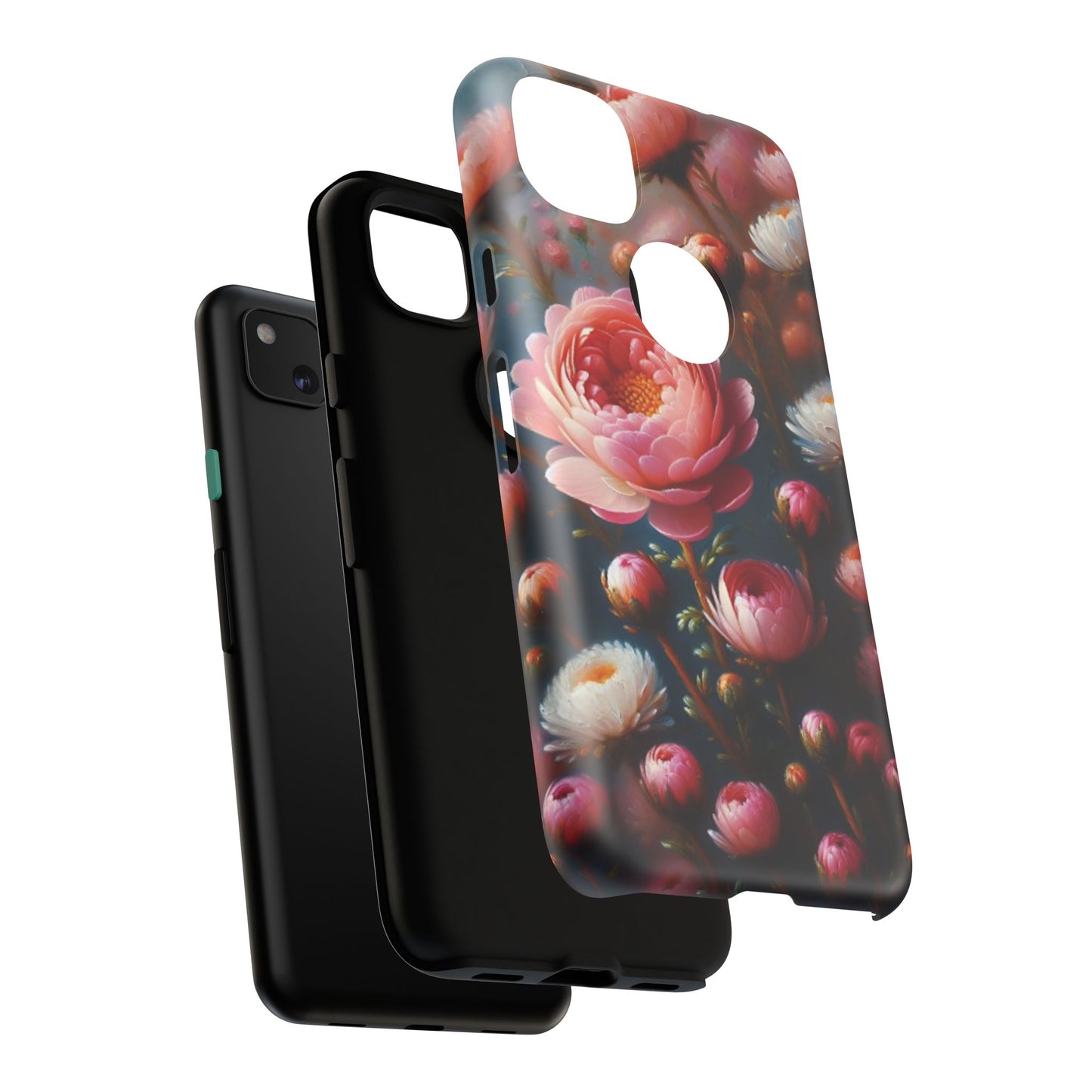 Pixel Me Floral Tough Phone Case - Elegant Protective Design for Flower Lovers