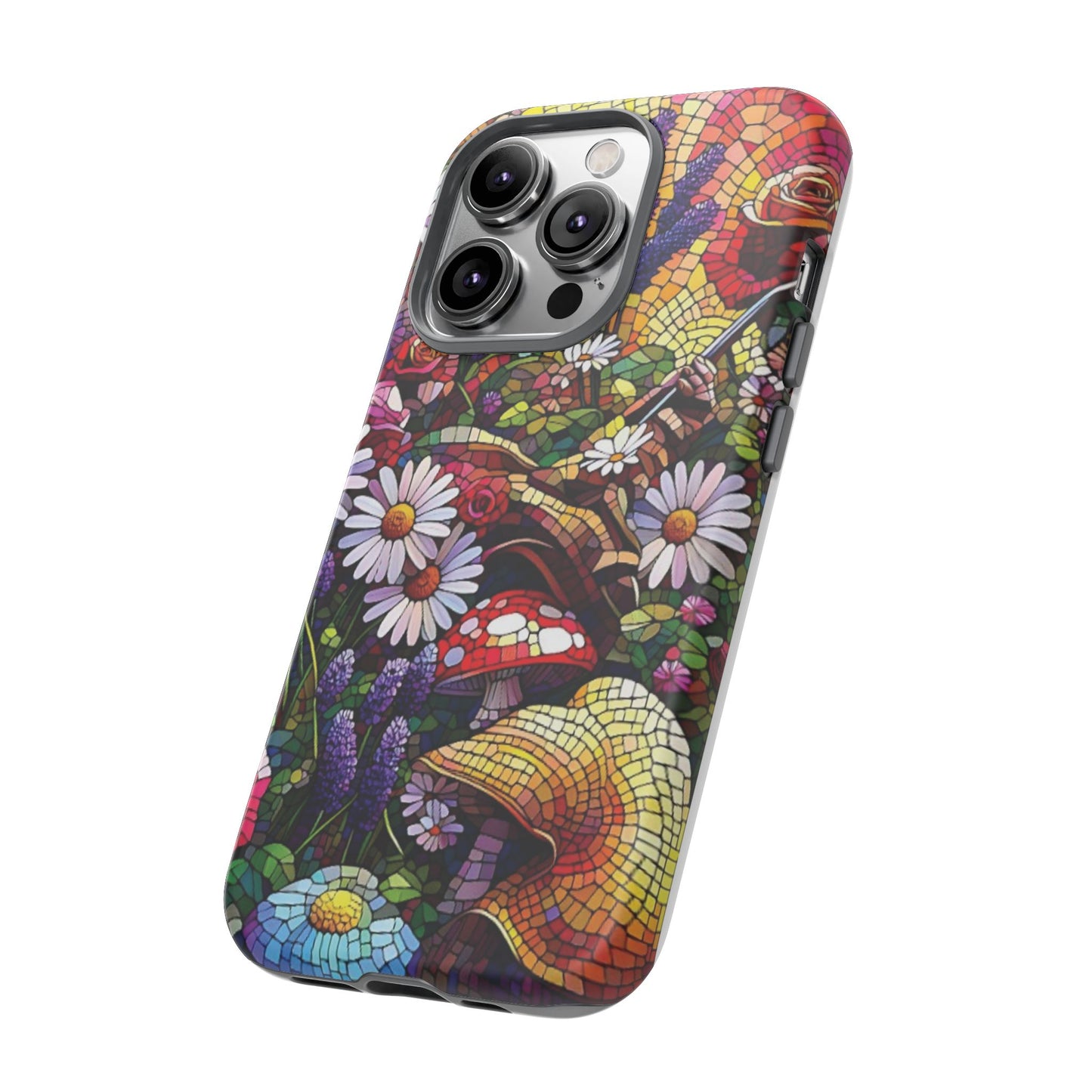 iPhone Lovers Vibrant Mosaic Floral Phone Case - Tough Cases with Vibrant Floral Design