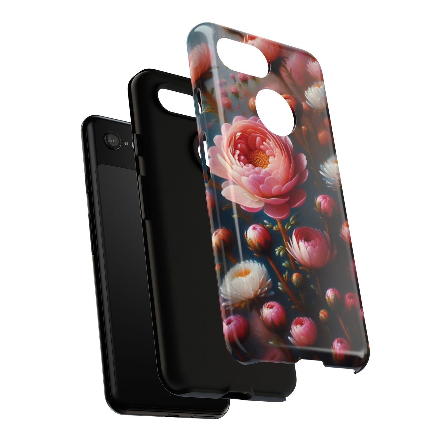 Pixel Me Floral Tough Phone Case - Elegant Protective Design for Flower Lovers