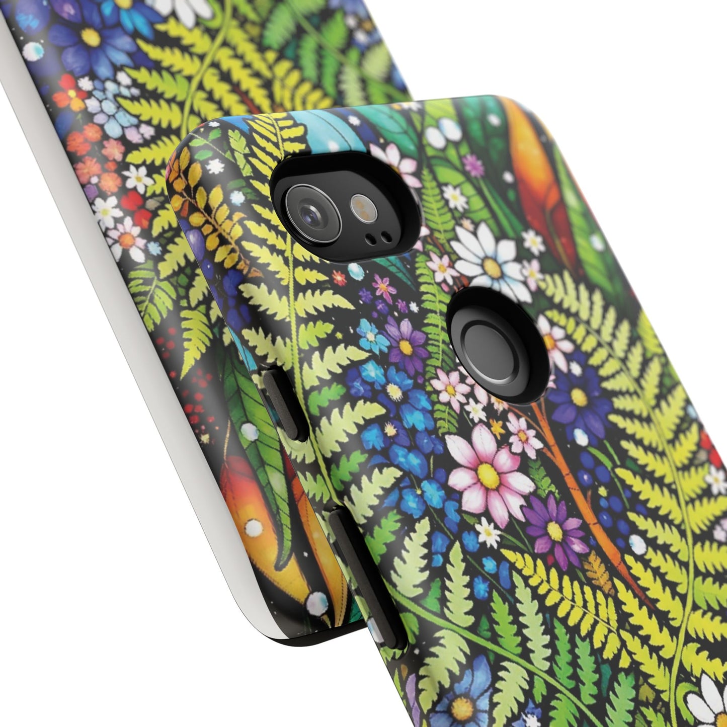 Pixel Me Floral Tough Phone Case - Vibrant Nature Design