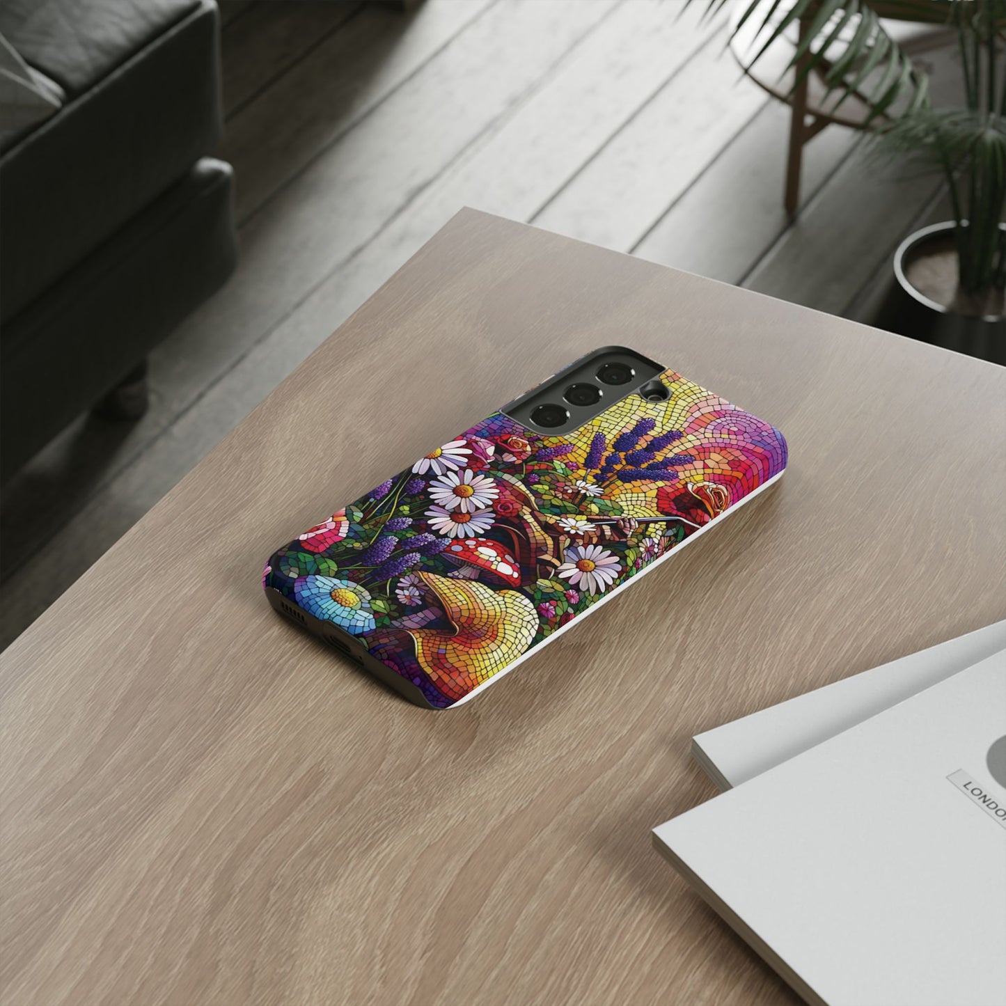 All things Samsung Vibrant Mosaic Floral Phone Case - Tough Cases for Nature Lovers