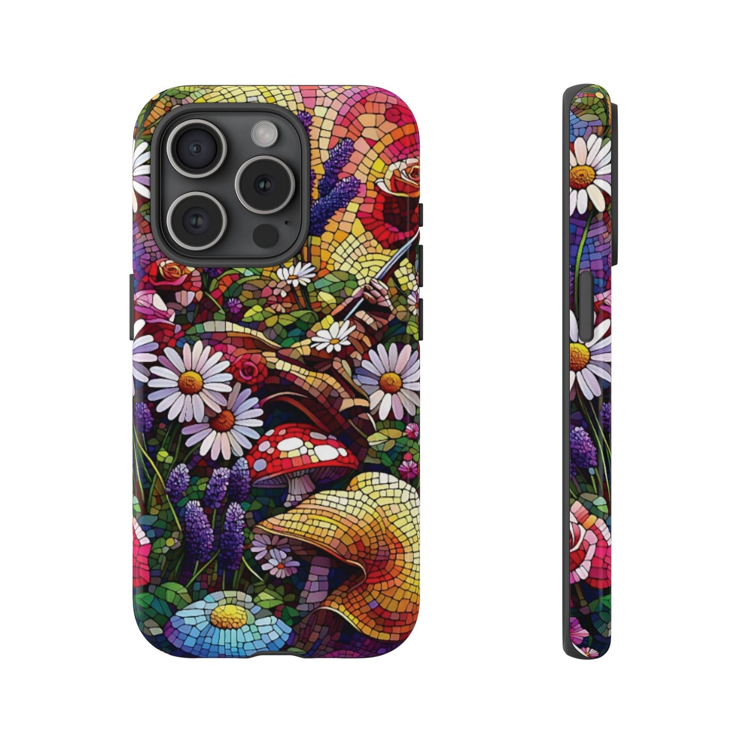iPhone Lovers Vibrant Mosaic Floral Phone Case - Tough Cases with Vibrant Floral Design