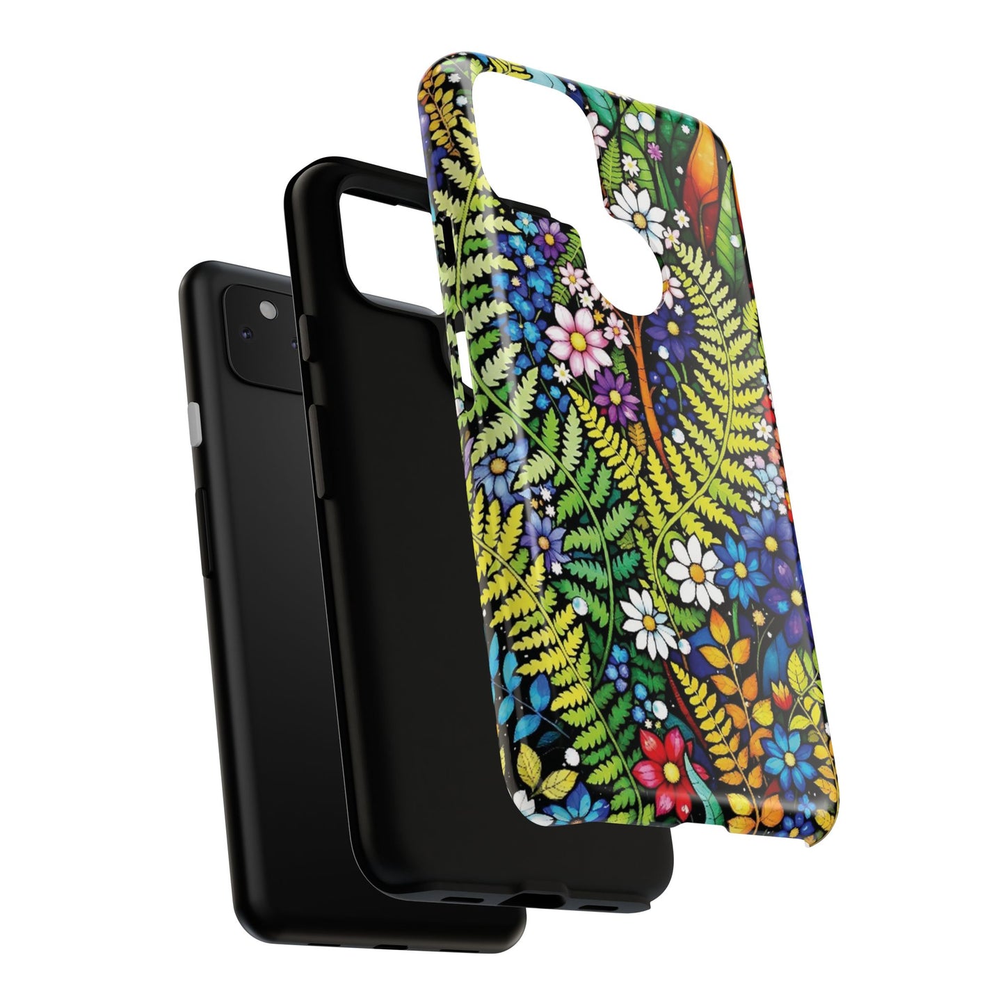 Pixel Me Floral Tough Phone Case - Vibrant Nature Design