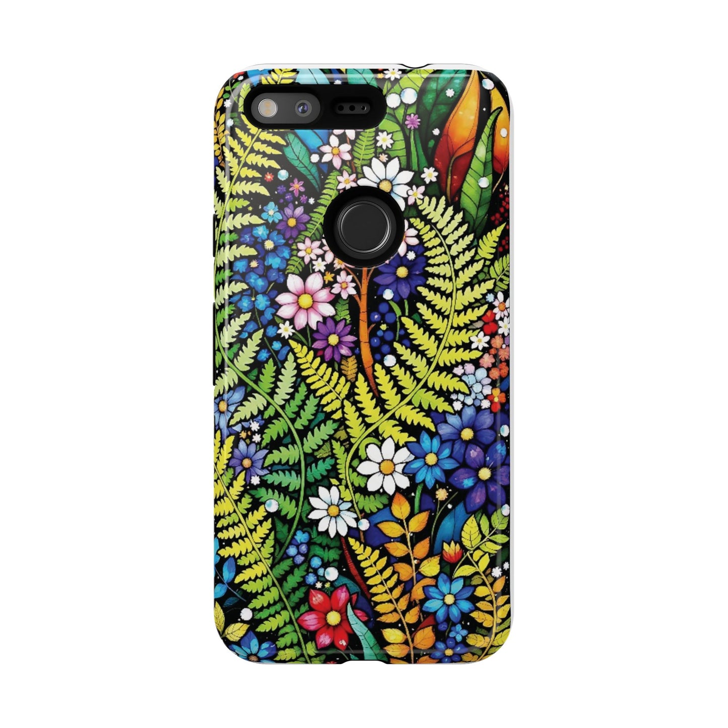 Pixel Me Floral Tough Phone Case - Vibrant Nature Design