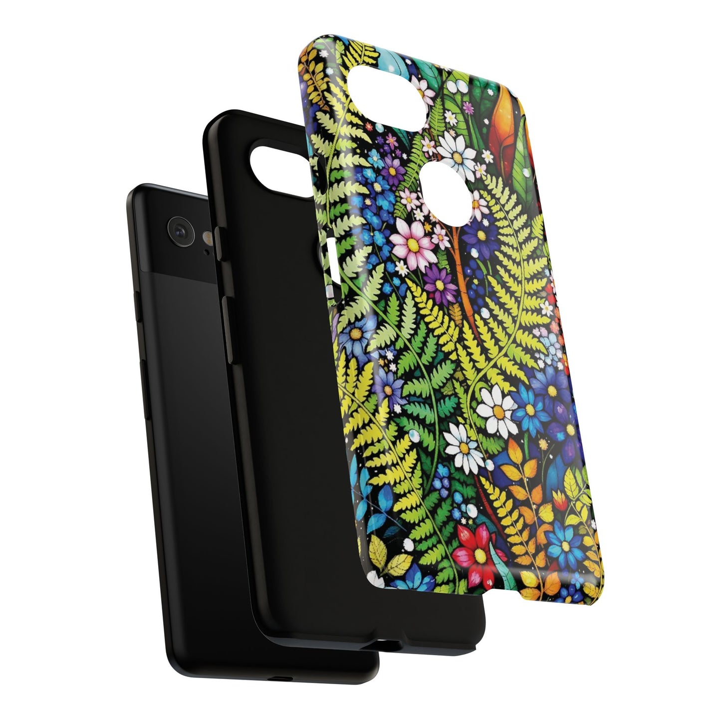Pixel Me Floral Tough Phone Case - Vibrant Nature Design