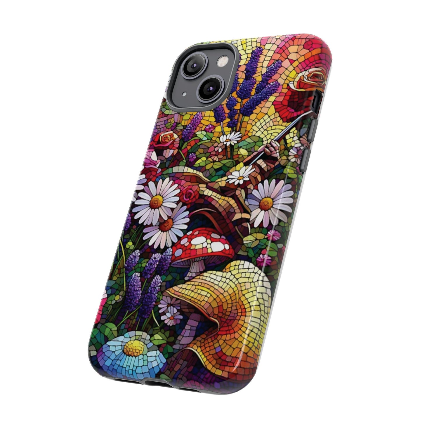 iPhone Lovers Vibrant Mosaic Floral Phone Case - Tough Cases with Vibrant Floral Design