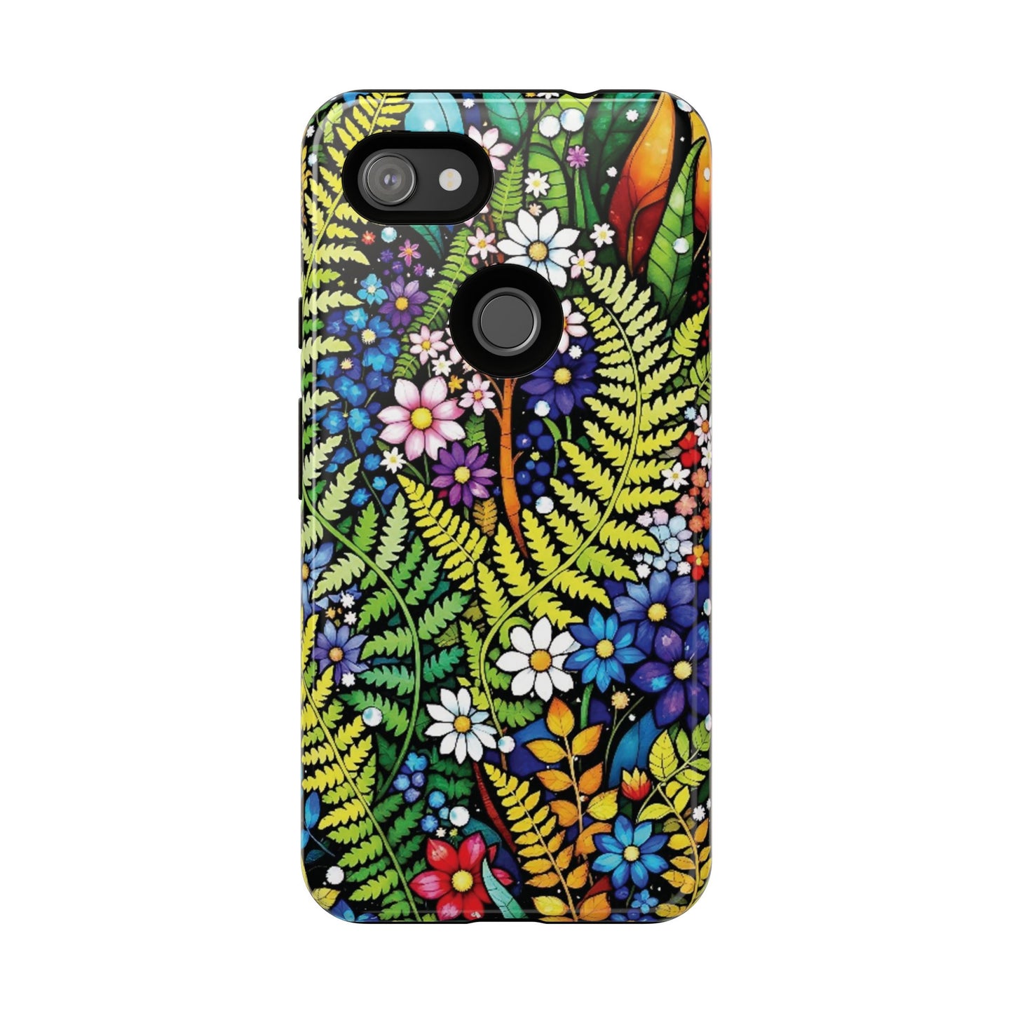 Pixel Me Floral Tough Phone Case - Vibrant Nature Design