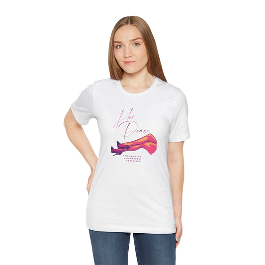 Her Peace Unisex Short Sleeve Tee - Vibrant Graphic Tee for Lovers