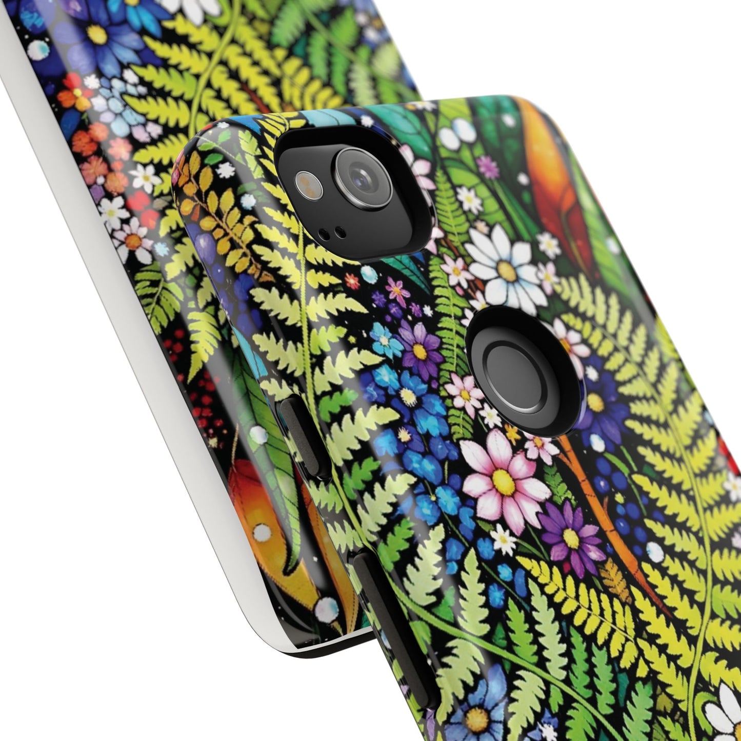 Pixel Me Floral Tough Phone Case - Vibrant Nature Design