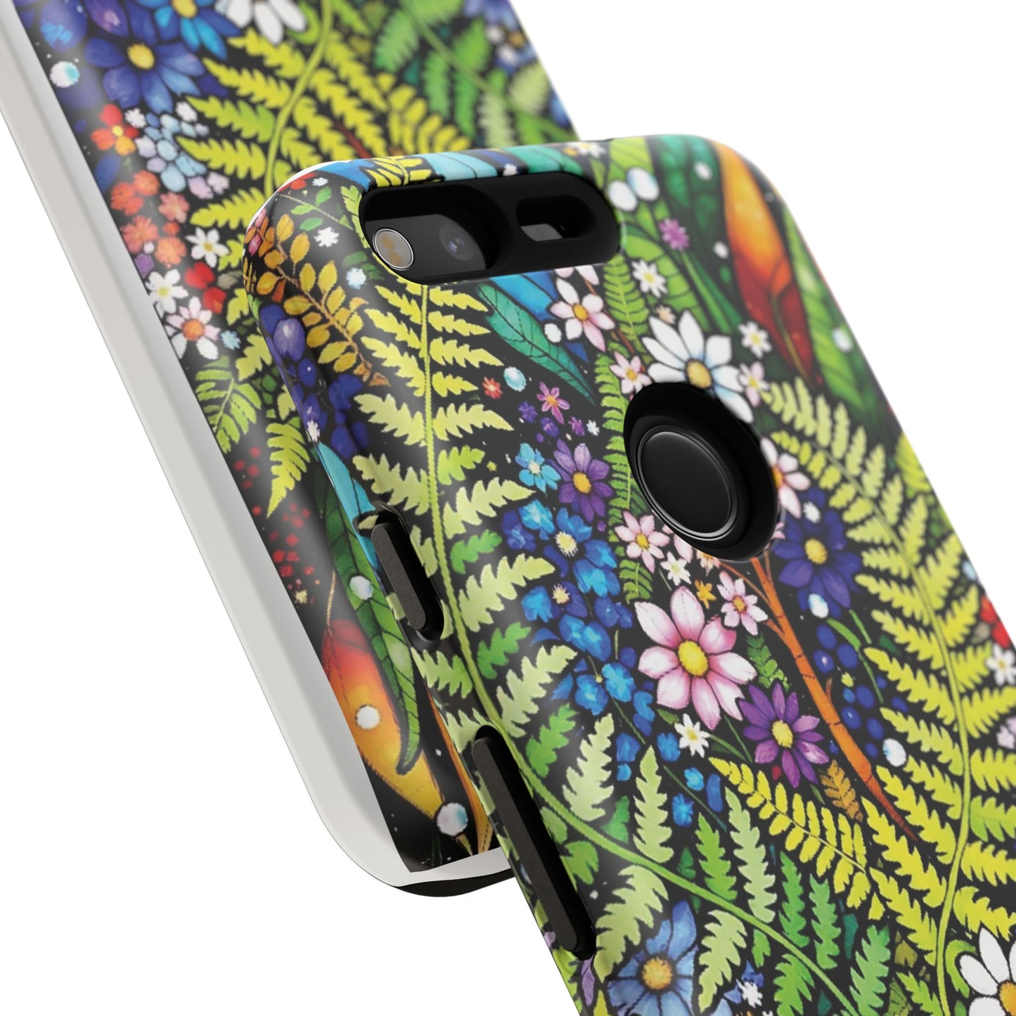 Pixel Me Floral Tough Phone Case - Vibrant Nature Design