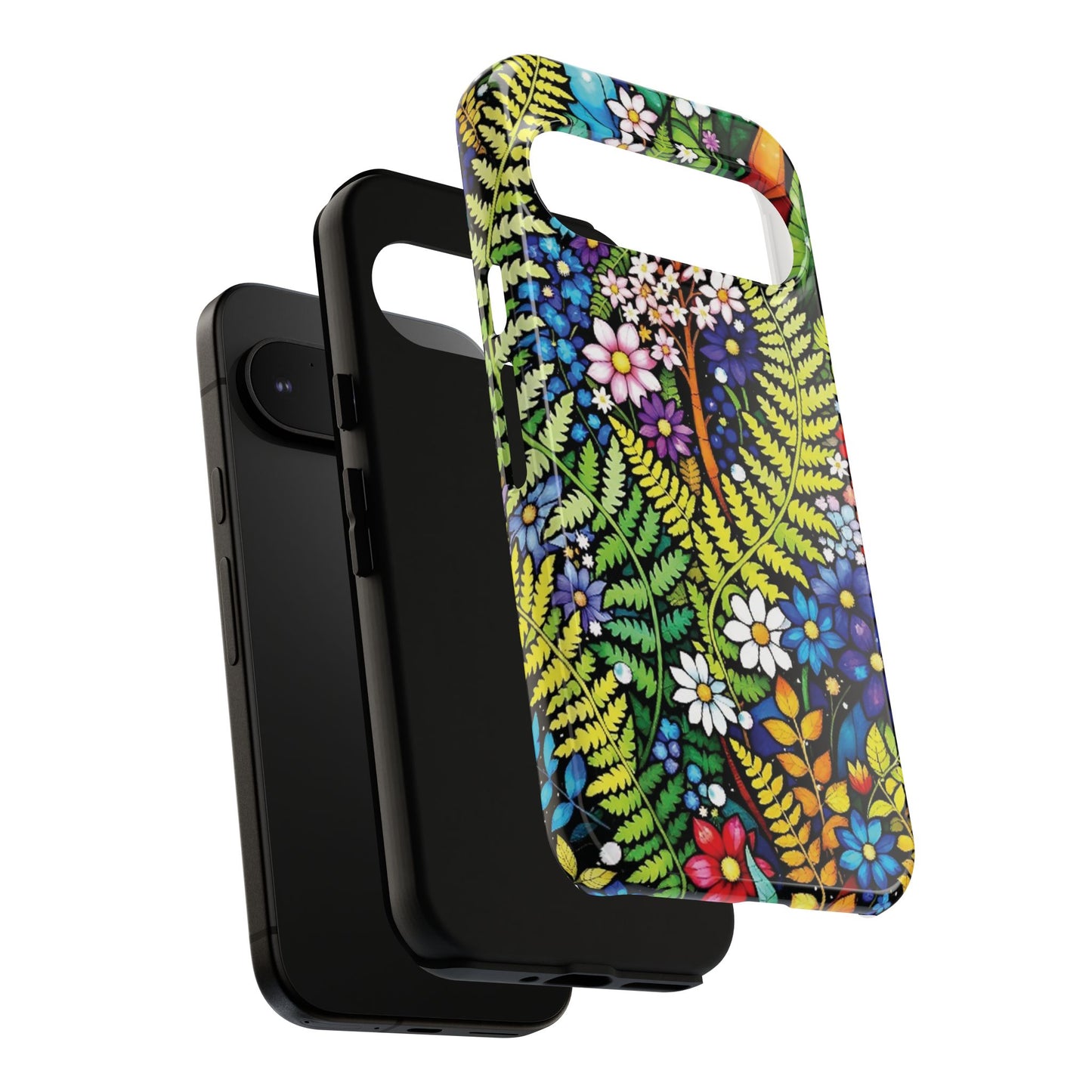 Pixel Me Floral Tough Phone Case - Vibrant Nature Design