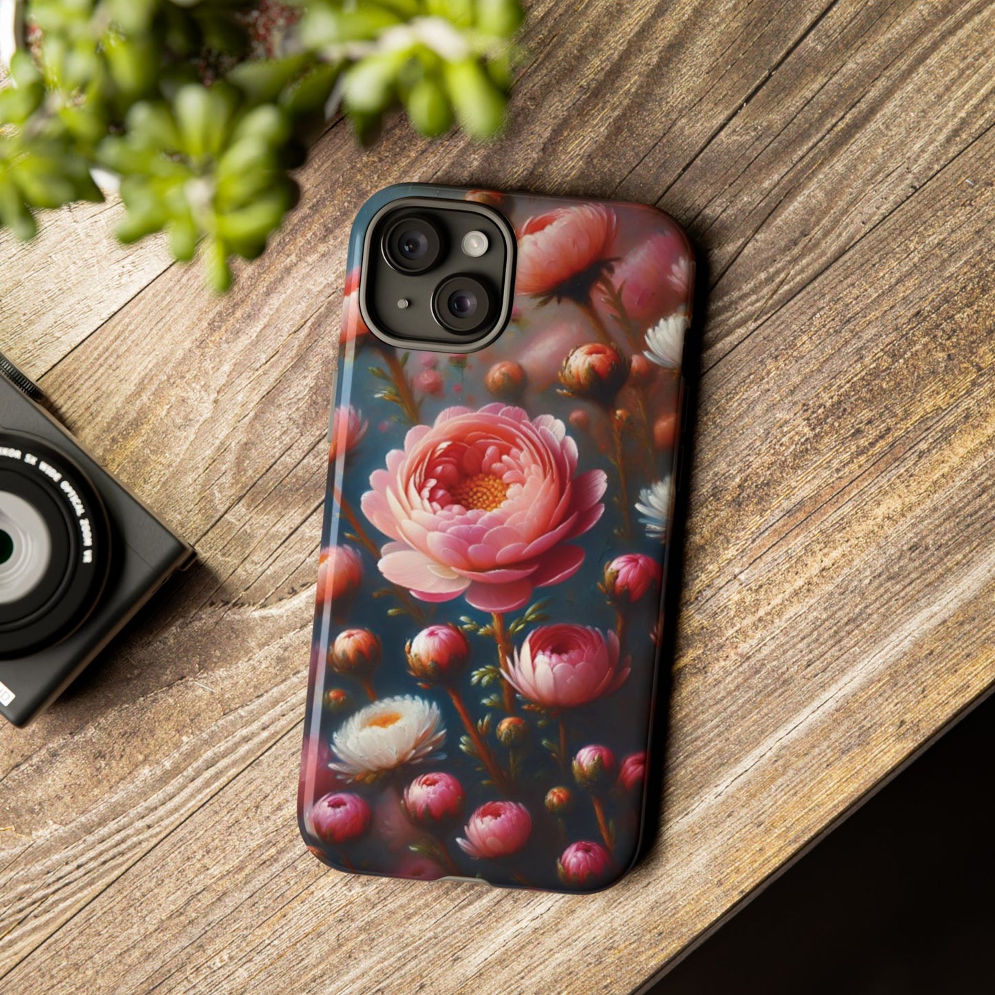 iPhone Lovers Floral Camera Phone Case - Tough & stylish protection case