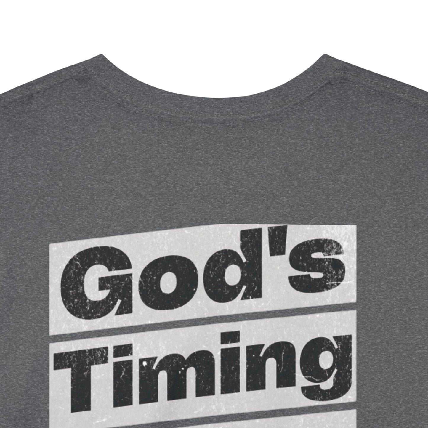 God's Timing Is Perfect Unisex Heavy Cotton Tee - Trust Inspirational Graphic T-Shirt