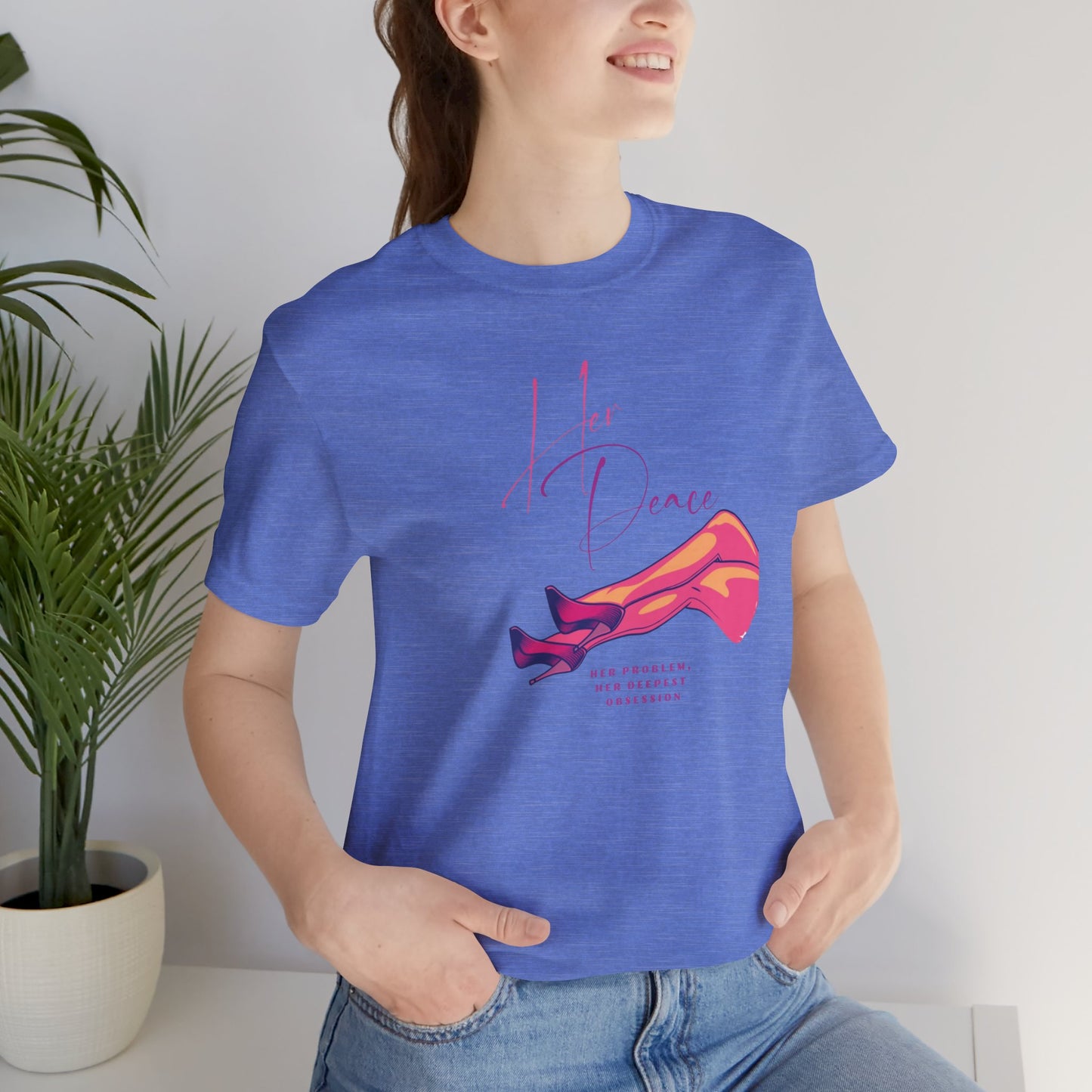 Her Peace Unisex Short Sleeve Tee - Vibrant Graphic Tee for Lovers