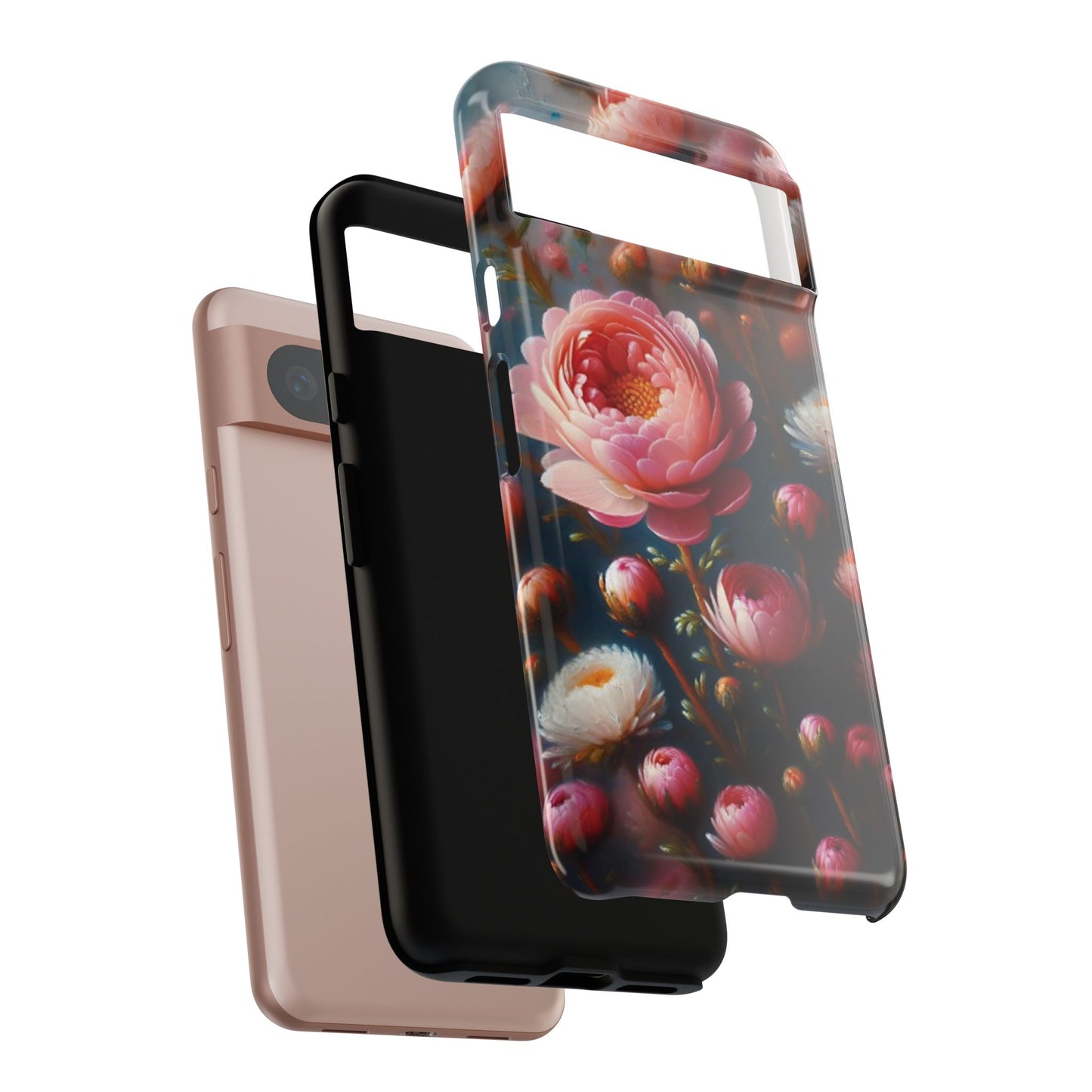 Pixel Me Floral Tough Phone Case - Elegant Protective Design for Flower Lovers