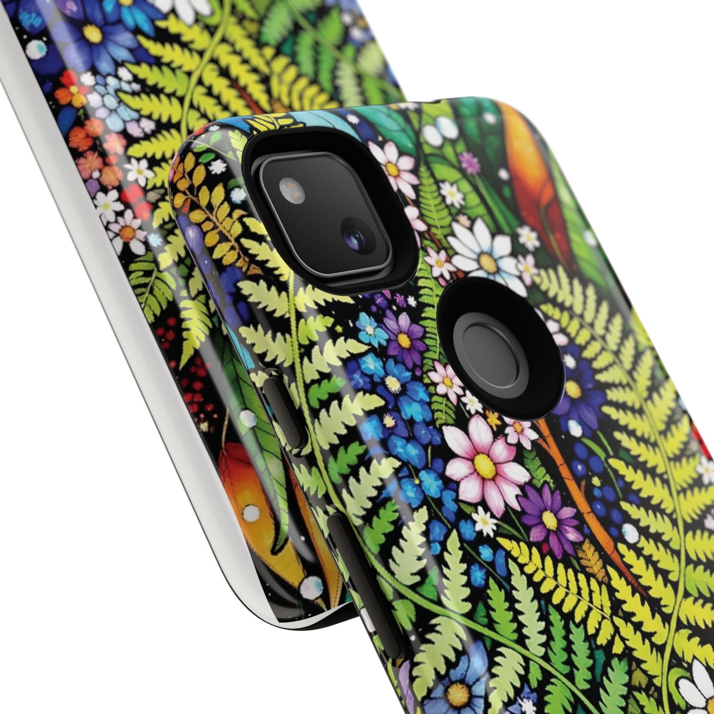 Pixel Me Floral Tough Phone Case - Vibrant Nature Design