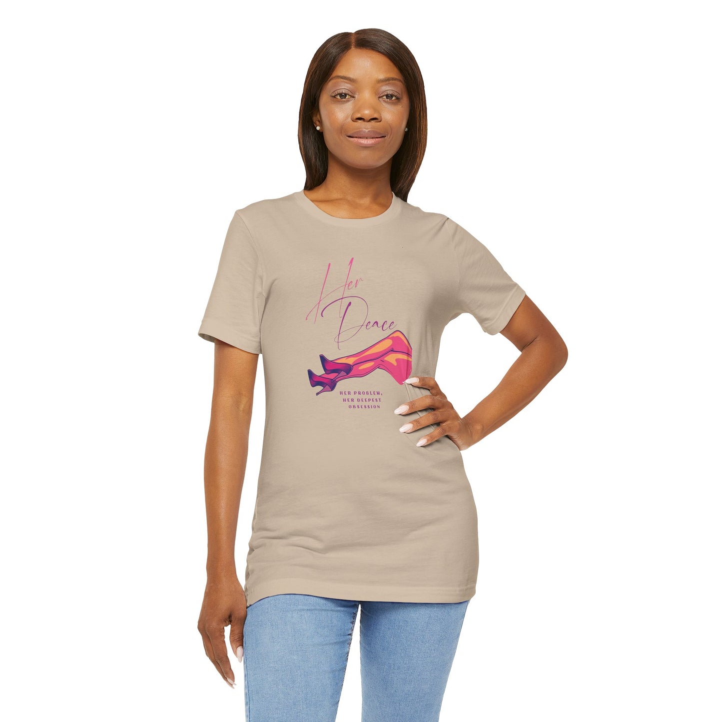 Her Peace Unisex Short Sleeve Tee - Vibrant Graphic Tee for Lovers