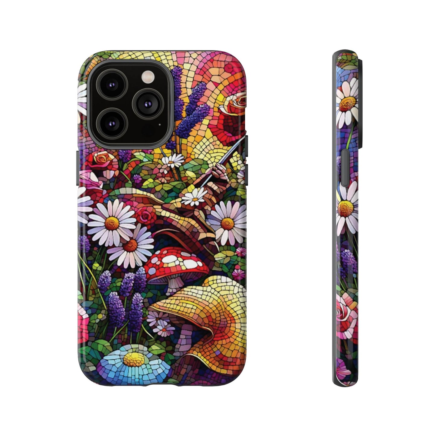 iPhone Lovers Vibrant Mosaic Floral Phone Case - Tough Cases with Vibrant Floral Design