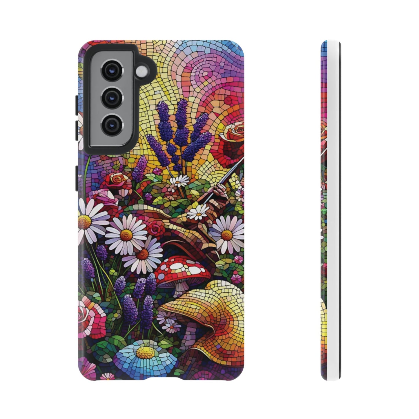All things Samsung Vibrant Mosaic Floral Phone Case - Tough Cases for Nature Lovers