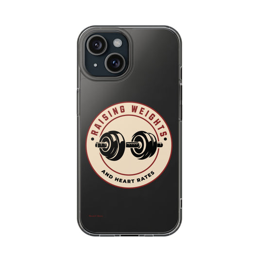 iPhone Lovers Raising Weights Clear Phone Case