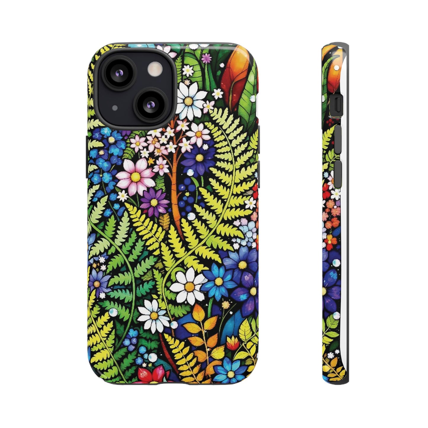 iPhone Lovers Floral Tough Phone Case - Vibrant Nature Design