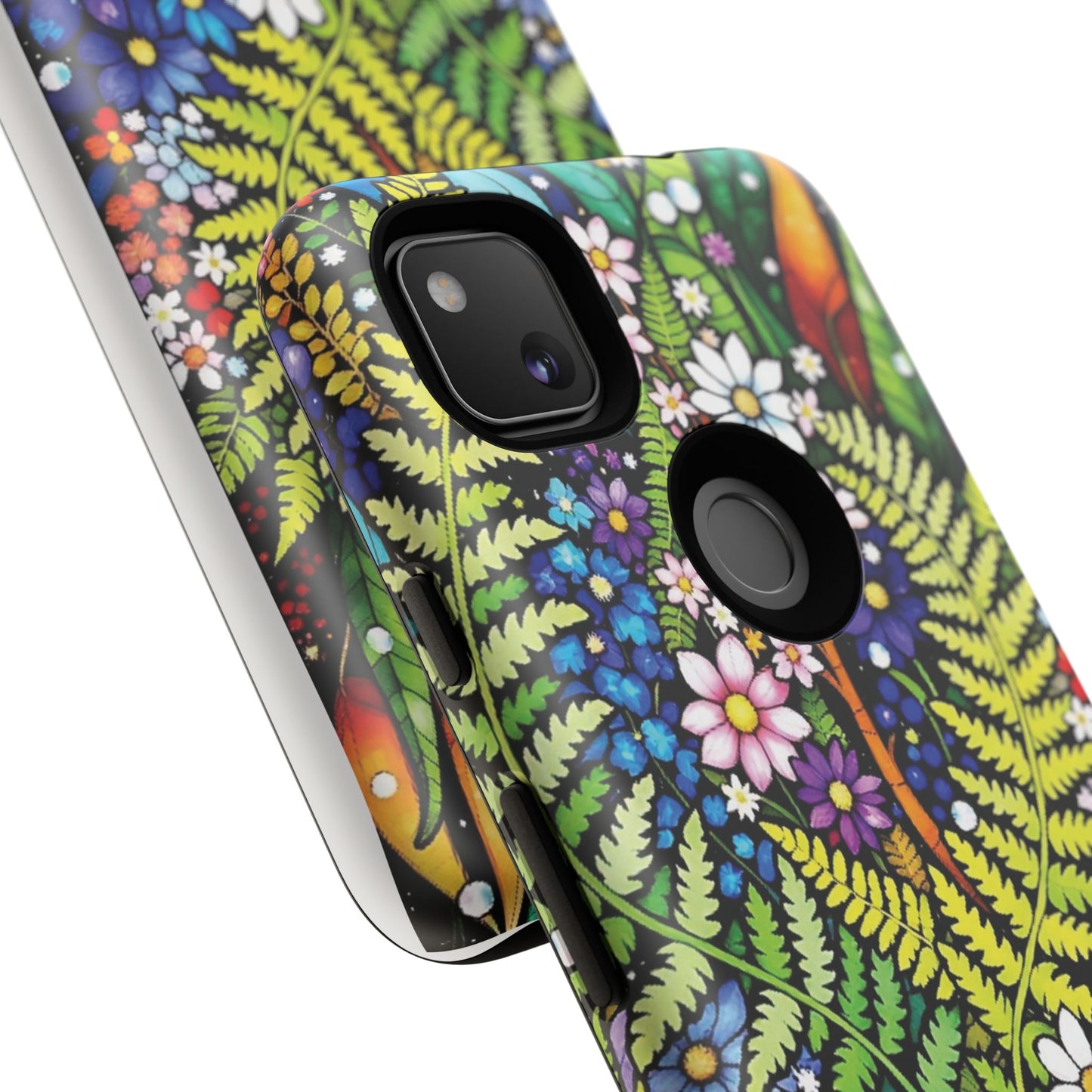Pixel Me Floral Tough Phone Case - Vibrant Nature Design
