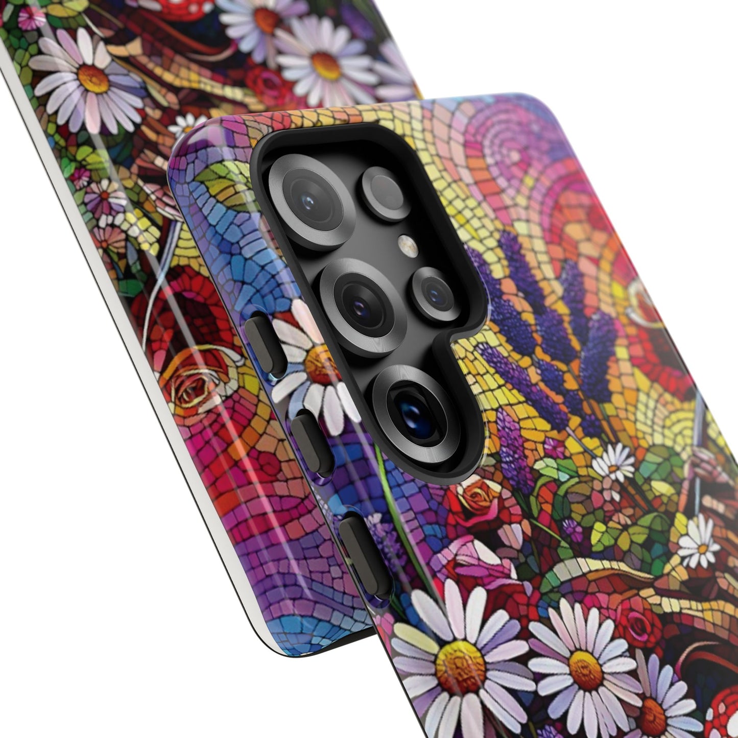 All things Samsung Vibrant Mosaic Floral Phone Case - Tough Cases for Nature Lovers