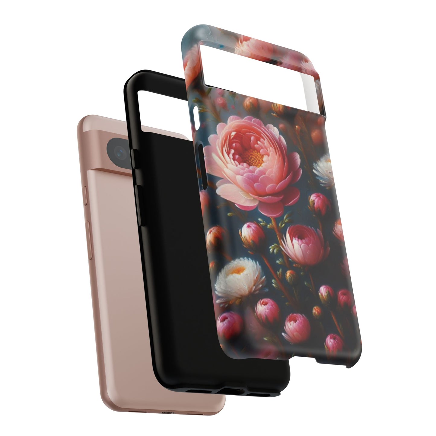 Pixel Me Floral Tough Phone Case - Elegant Protective Design for Flower Lovers