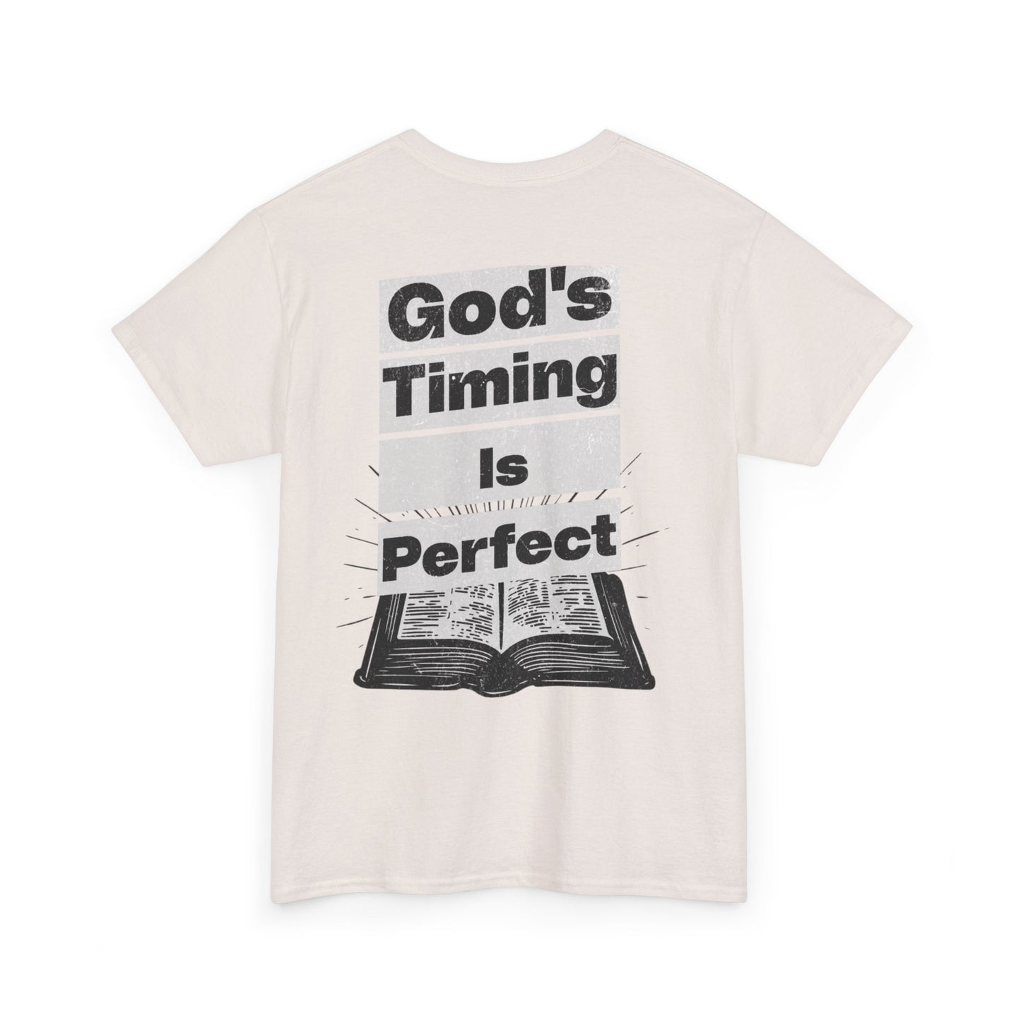 God's Timing Is Perfect Unisex Heavy Cotton Tee - Trust Inspirational Graphic T-Shirt