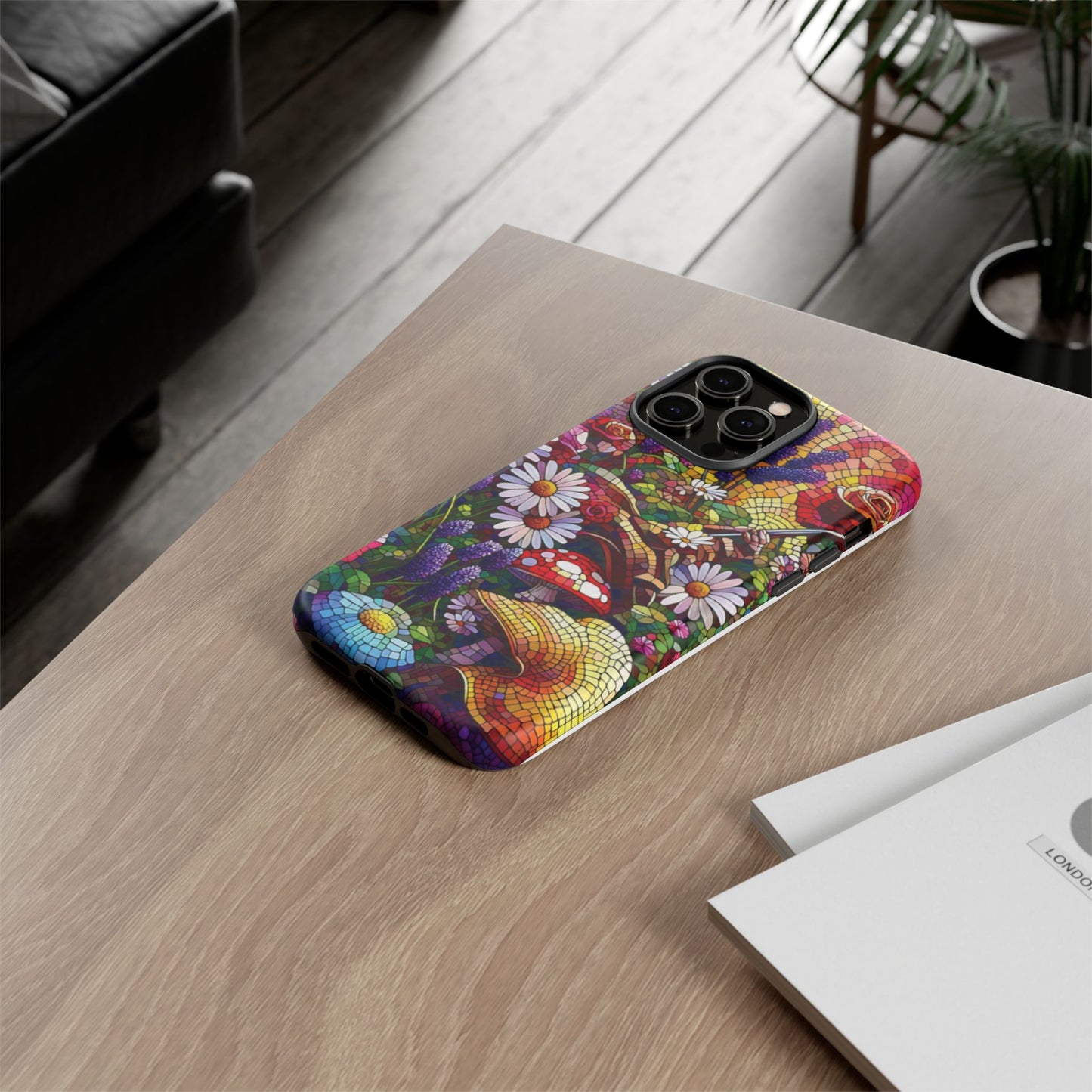 iPhone Lovers Vibrant Mosaic Floral Phone Case - Tough Cases with Vibrant Floral Design
