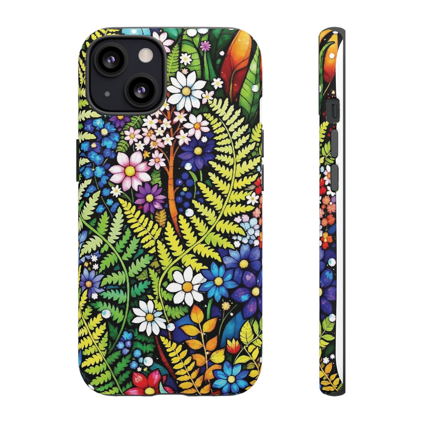 iPhone Lovers Floral Tough Phone Case - Vibrant Nature Design