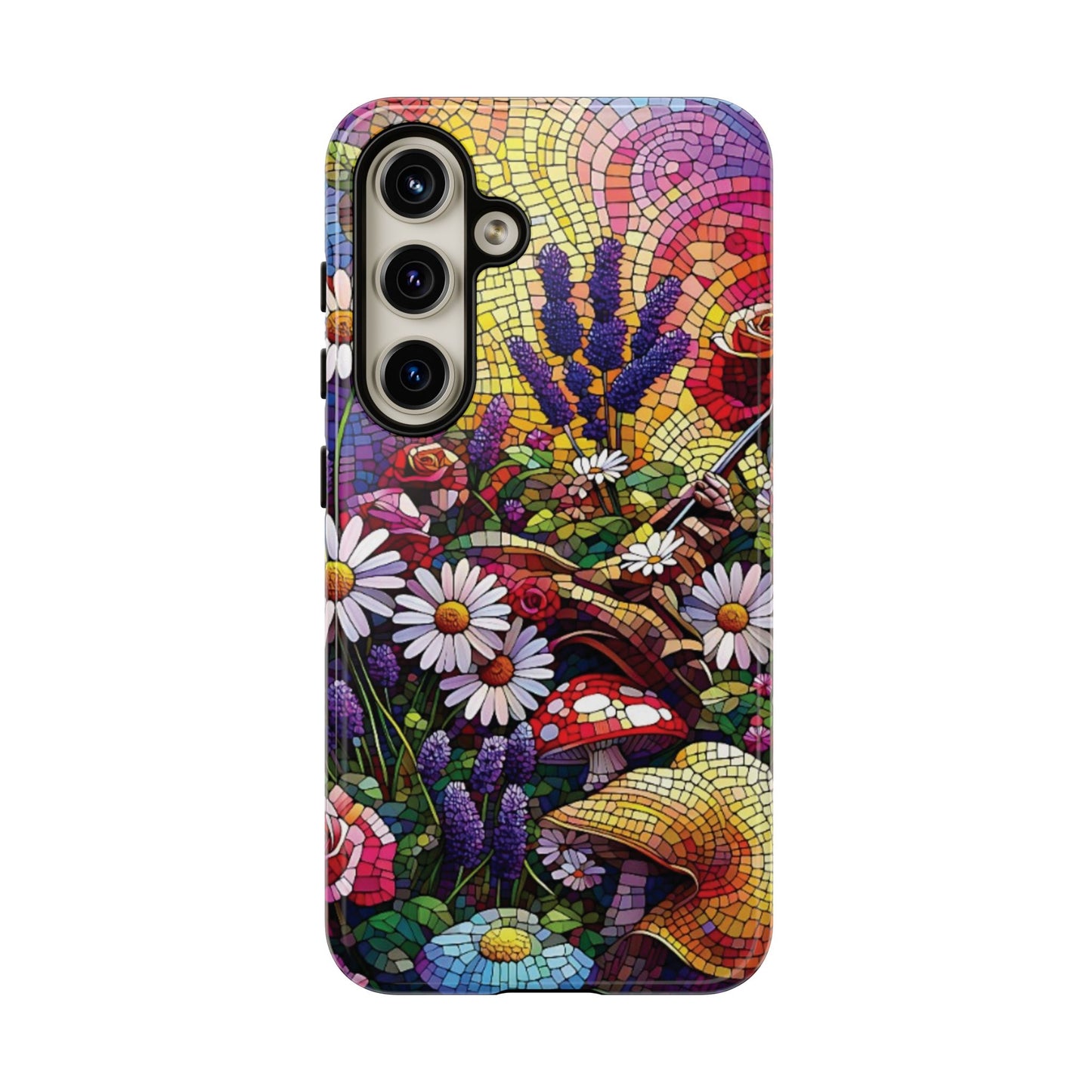 All things Samsung Vibrant Mosaic Floral Phone Case - Tough Cases for Nature Lovers