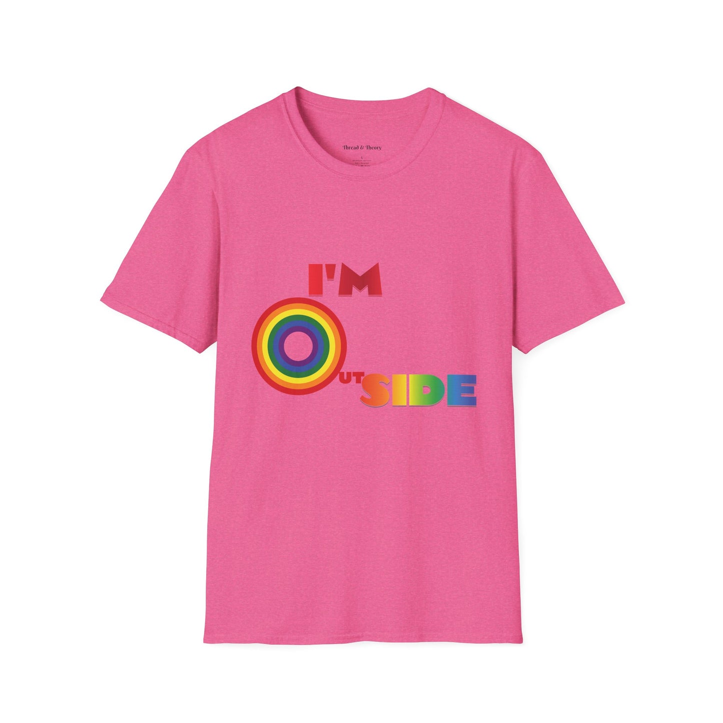 Loud and Proud I'm Outside Rainbow Unisex Softstyle T-Shirt