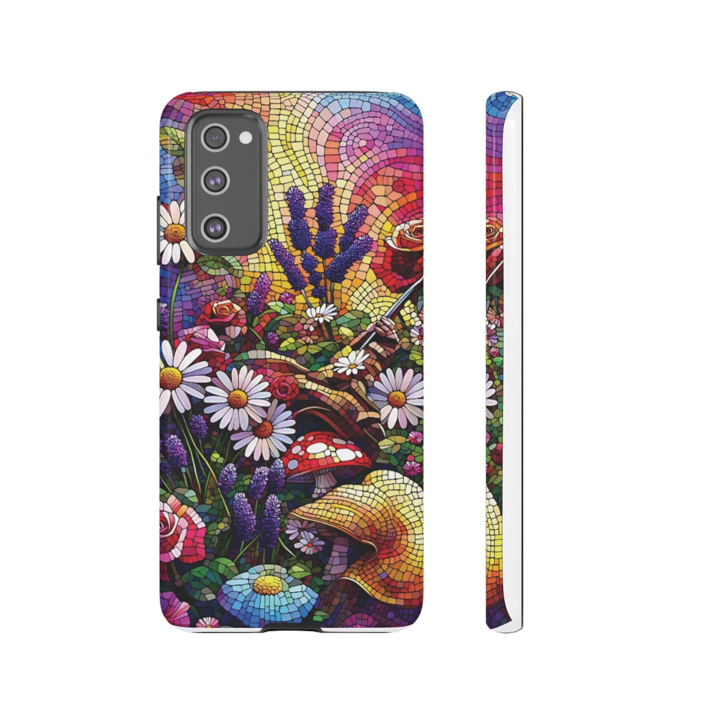 All things Samsung Vibrant Mosaic Floral Phone Case - Tough Cases for Nature Lovers