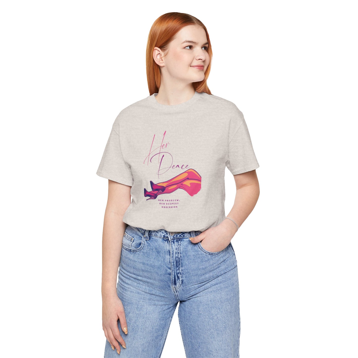 Her Peace Unisex Short Sleeve Tee - Vibrant Graphic Tee for Lovers