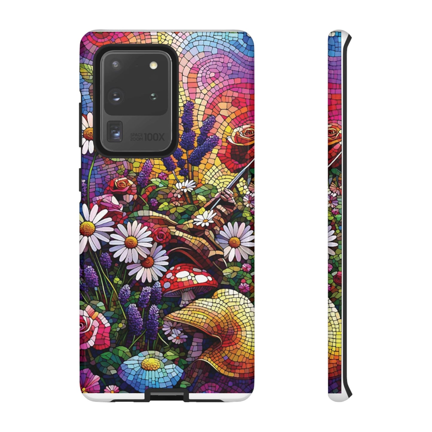All things Samsung Vibrant Mosaic Floral Phone Case - Tough Cases for Nature Lovers