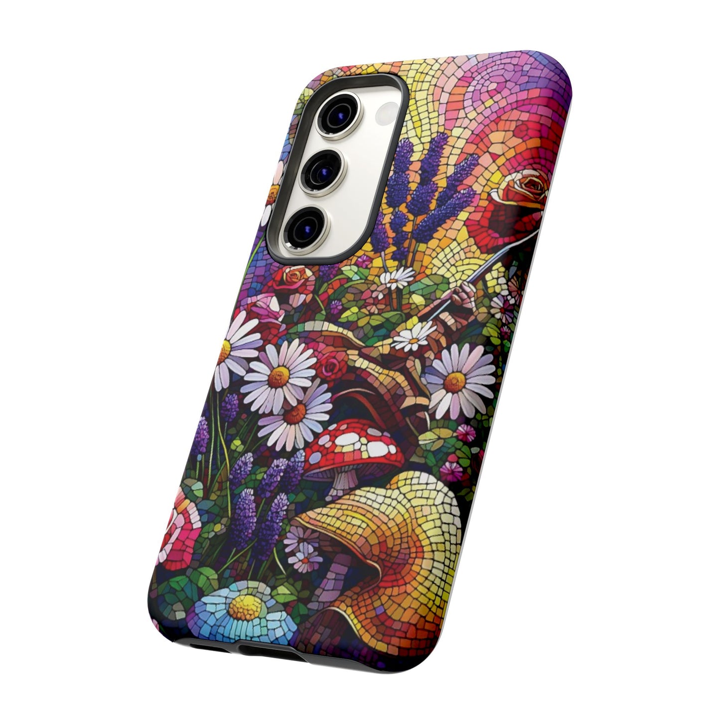 All things Samsung Vibrant Mosaic Floral Phone Case - Tough Cases for Nature Lovers