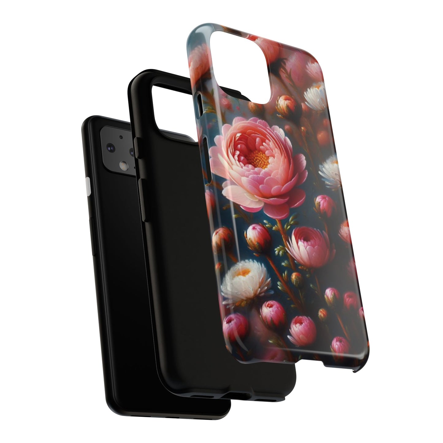 Pixel Me Floral Tough Phone Case - Elegant Protective Design for Flower Lovers
