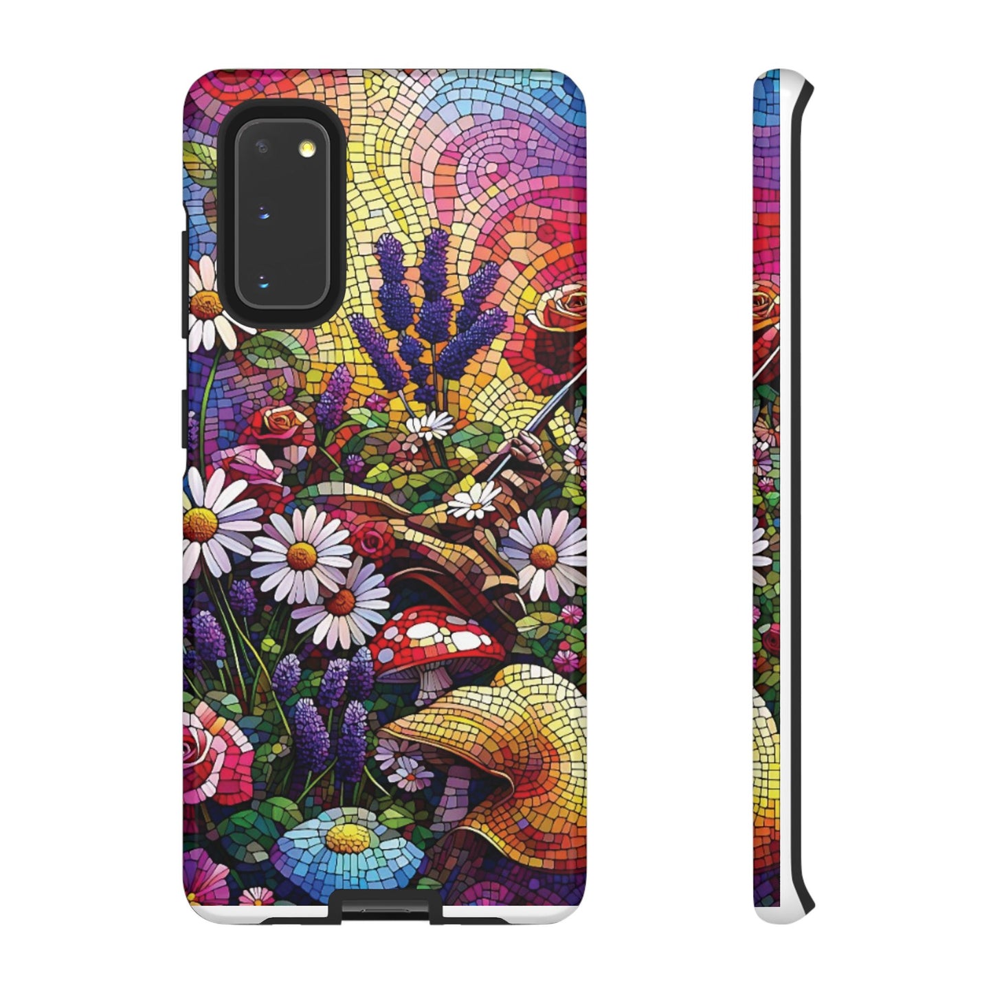 All things Samsung Vibrant Mosaic Floral Phone Case - Tough Cases for Nature Lovers
