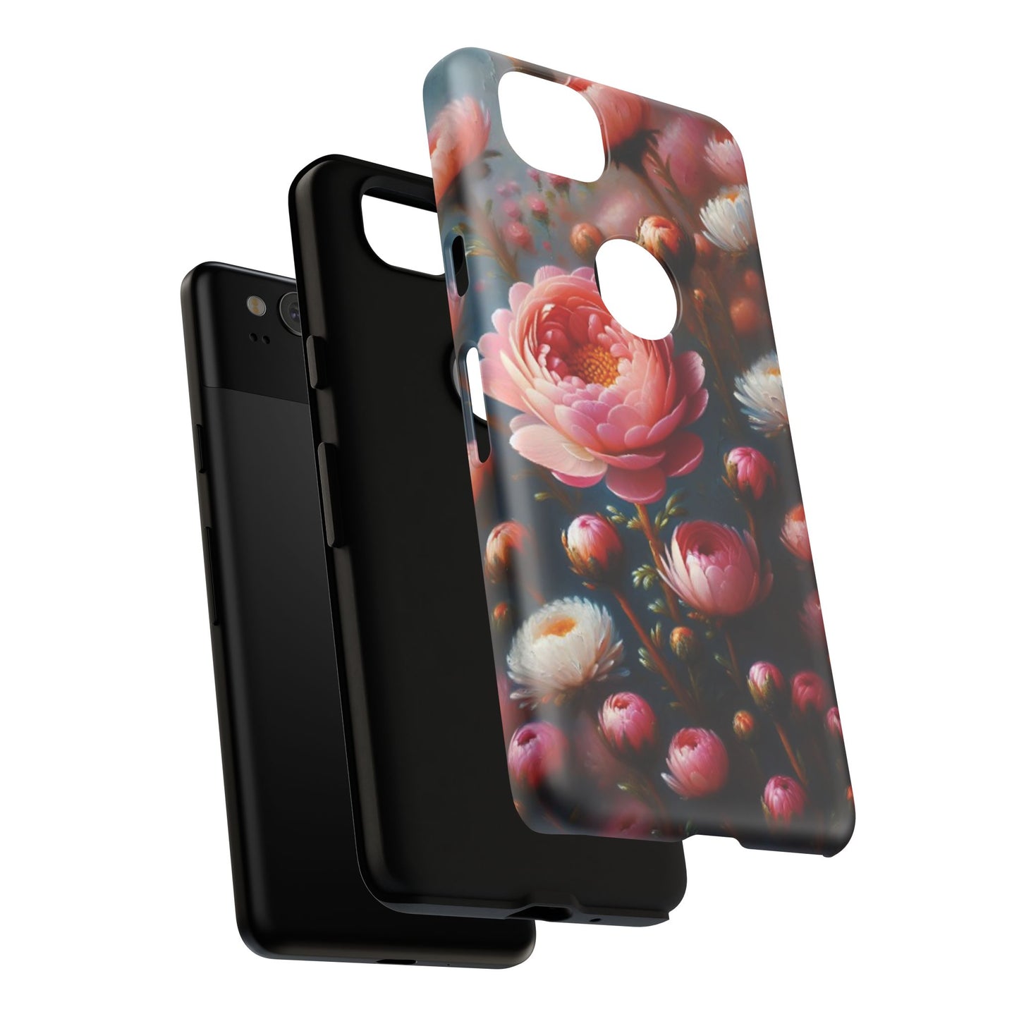 Pixel Me Floral Tough Phone Case - Elegant Protective Design for Flower Lovers