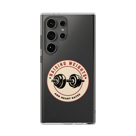 All Things Samsung Raising Weights and Heart Rates Phone Case
