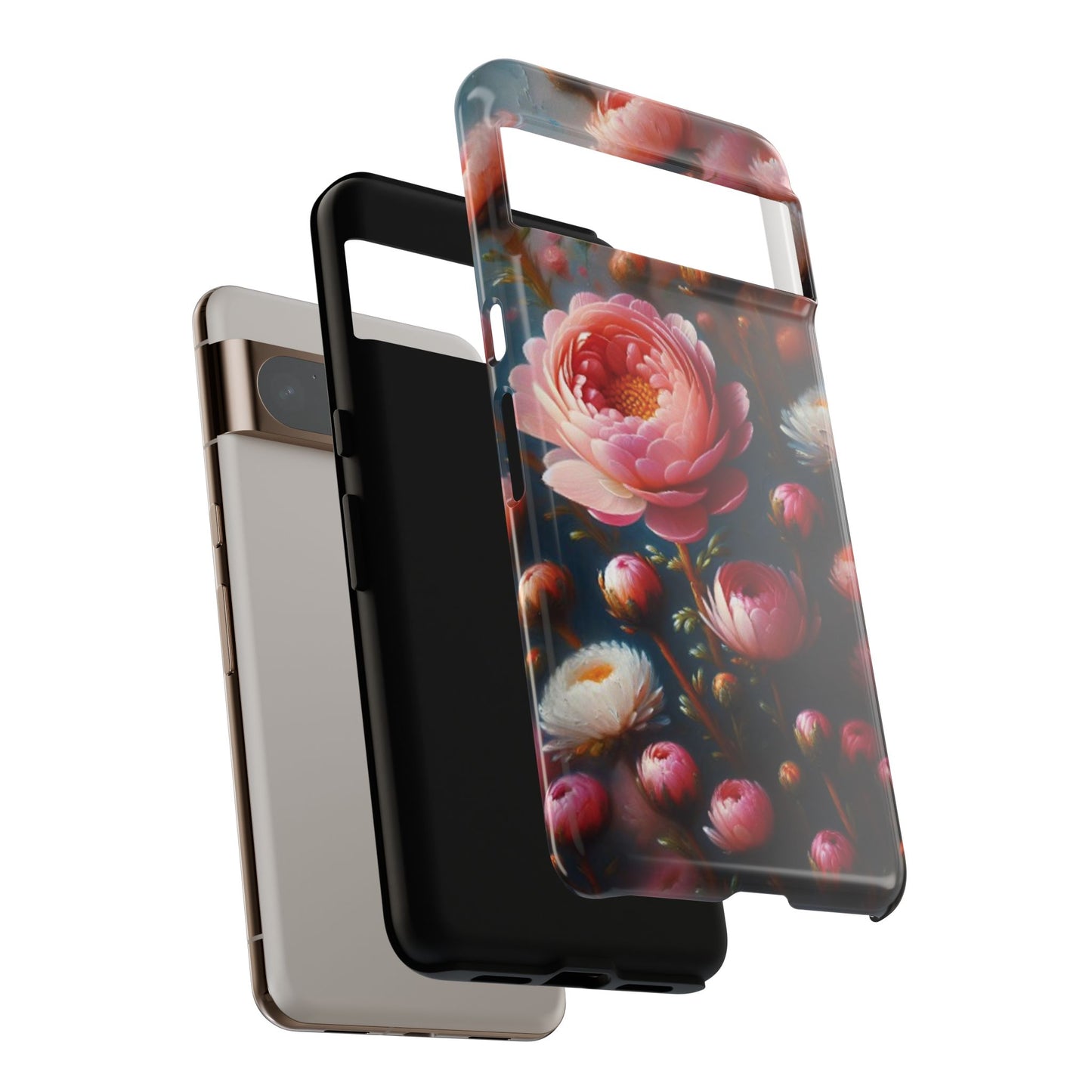 Pixel Me Floral Tough Phone Case - Elegant Protective Design for Flower Lovers