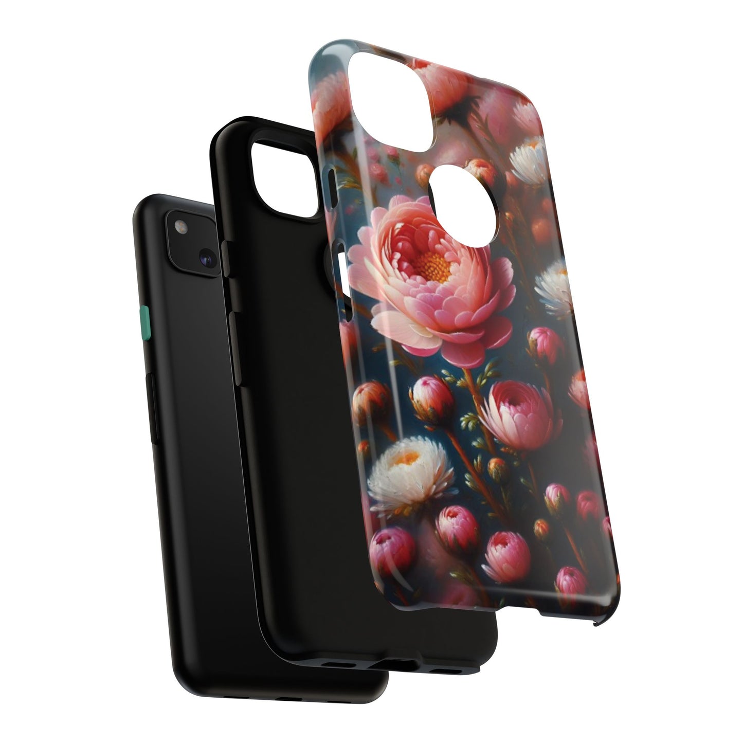Pixel Me Floral Tough Phone Case - Elegant Protective Design for Flower Lovers