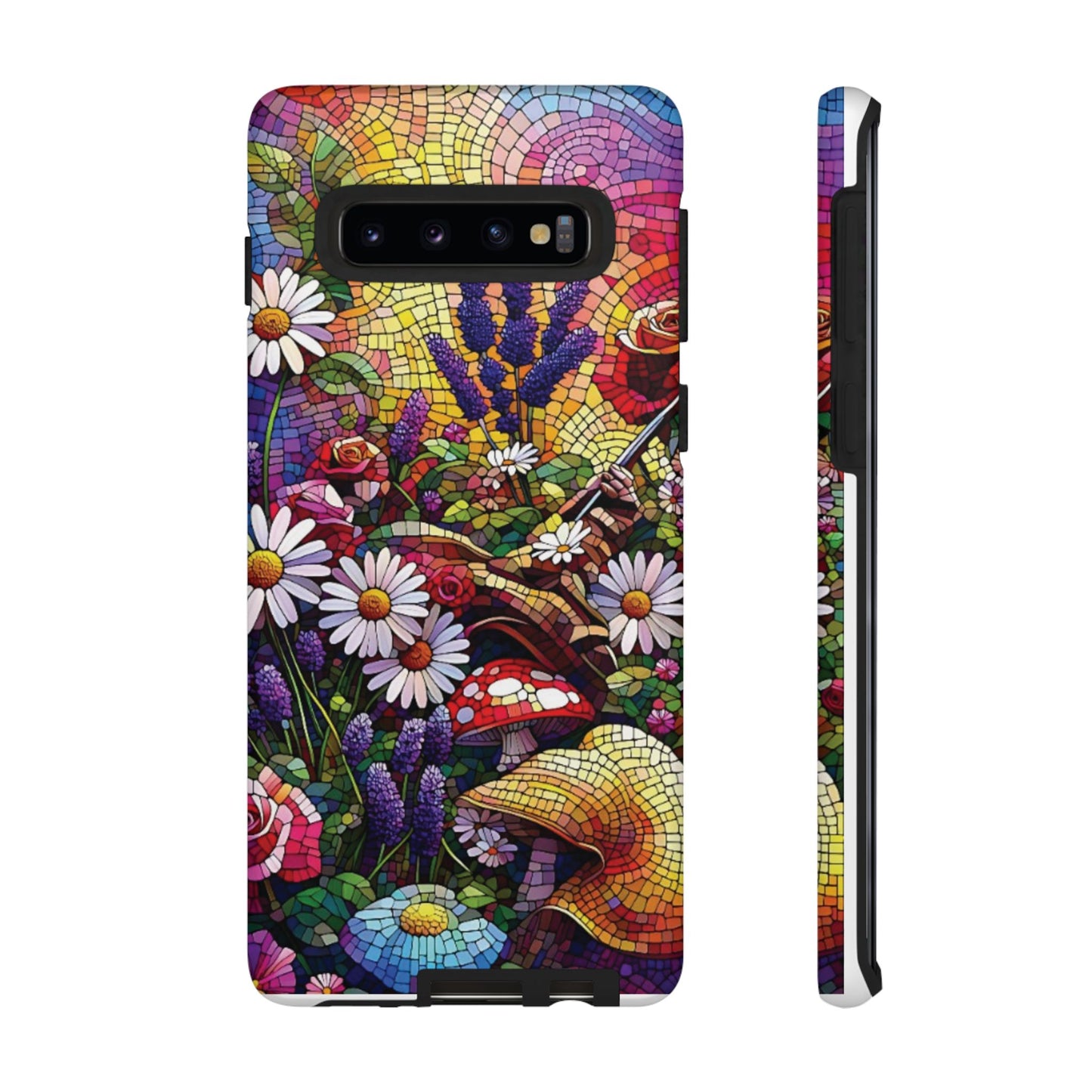 All things Samsung Vibrant Mosaic Floral Phone Case - Tough Cases for Nature Lovers