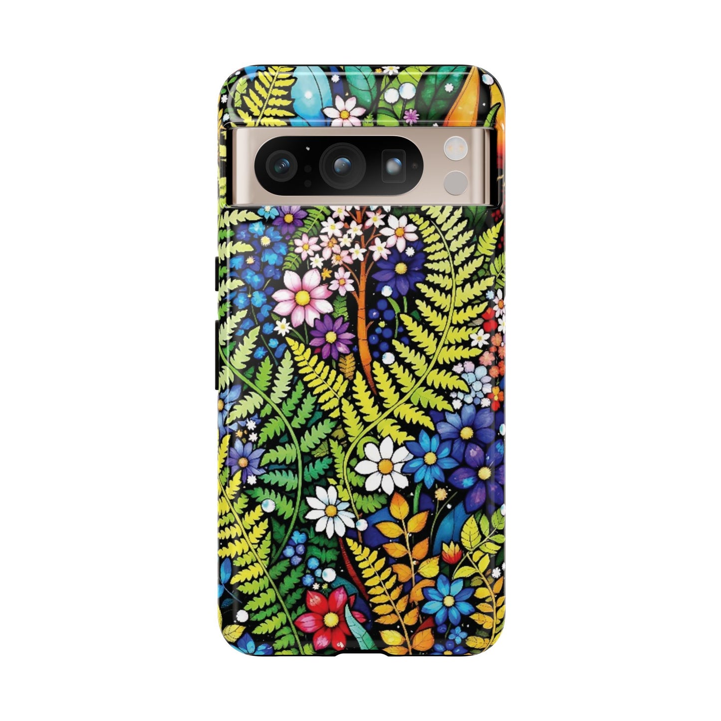 Pixel Me Floral Tough Phone Case - Vibrant Nature Design