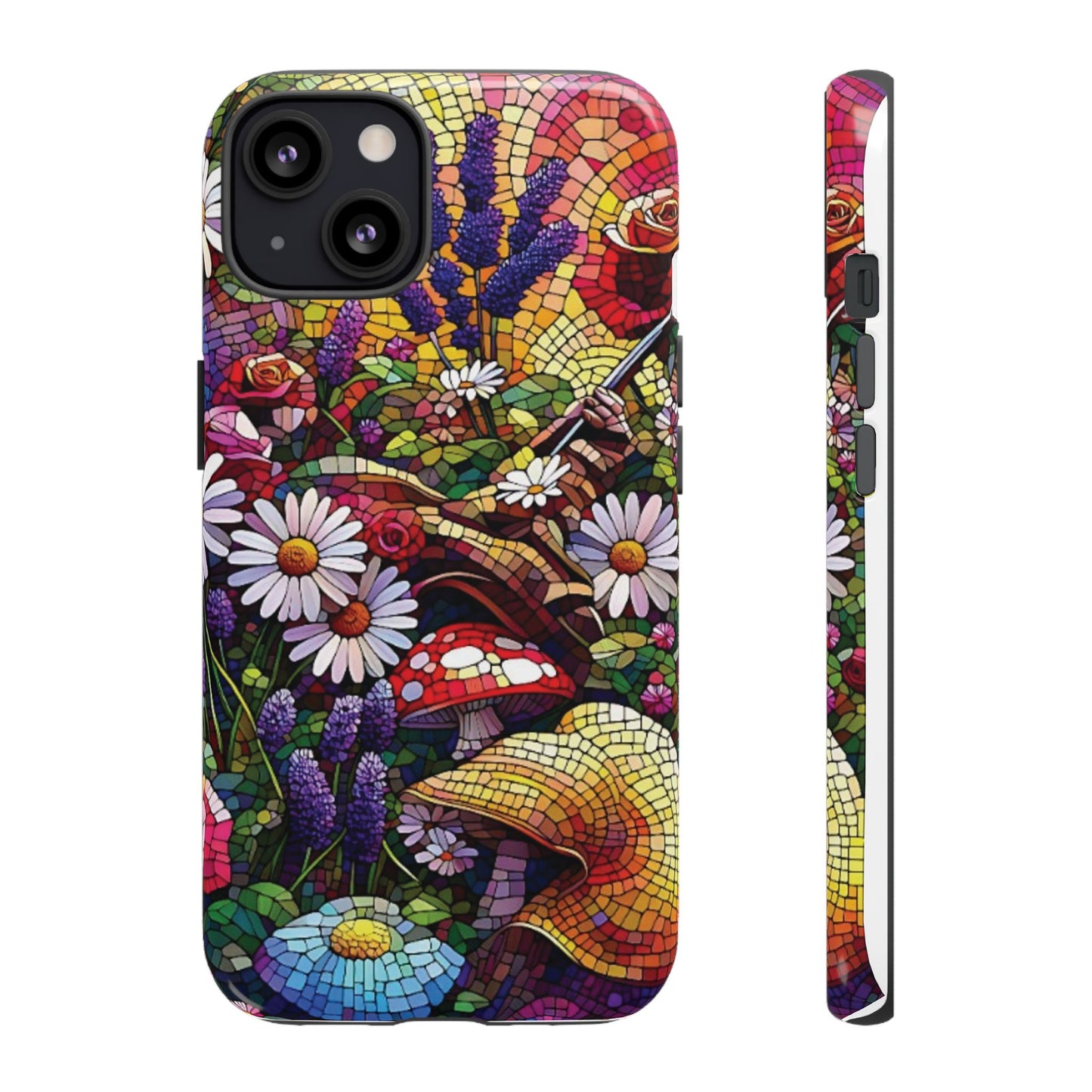 iPhone Lovers Vibrant Mosaic Floral Phone Case - Tough Cases with Vibrant Floral Design